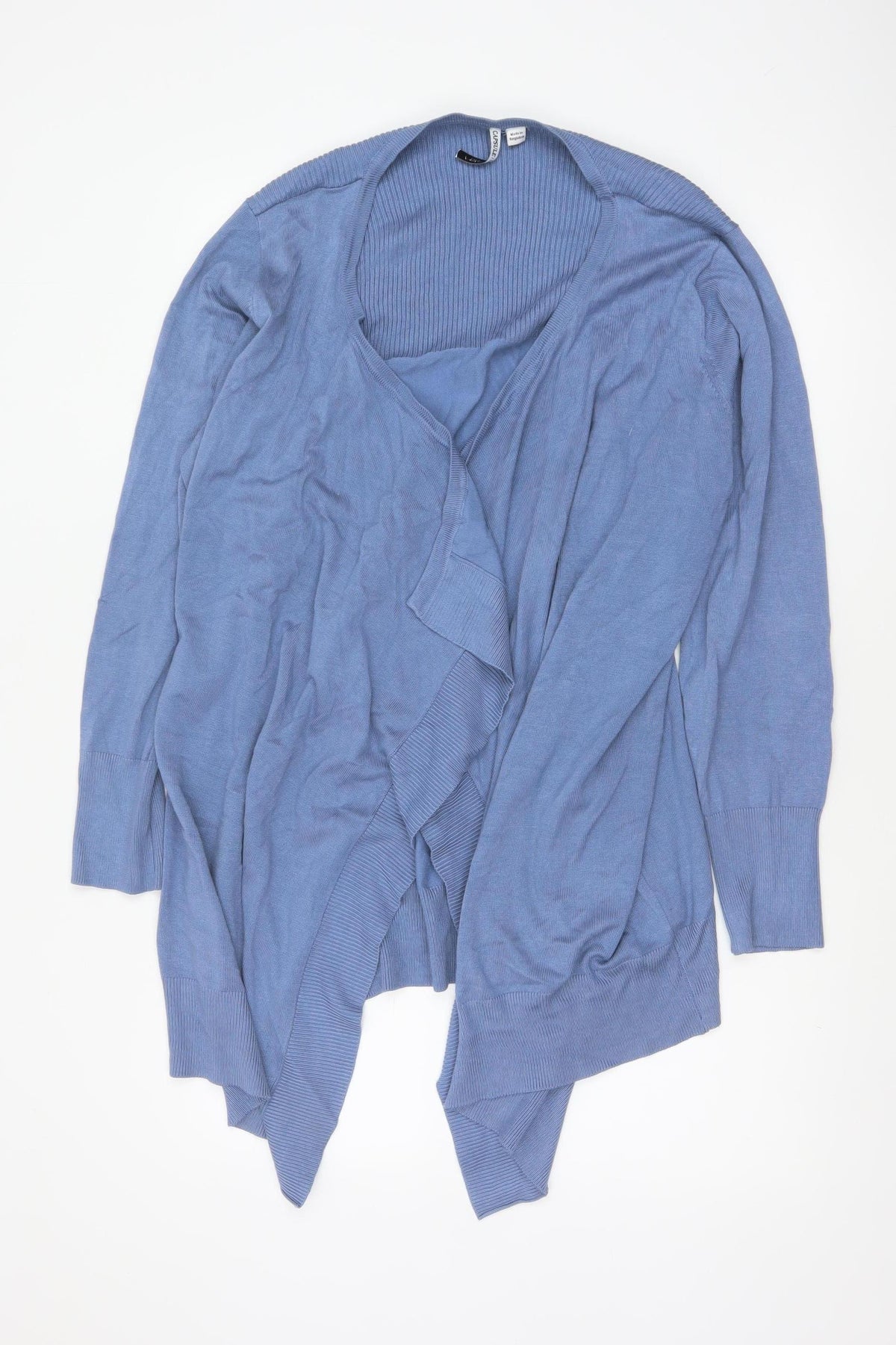 Capsule Women Blue Size 26 Open Waterfall Cardigan Long Sleeve Knit