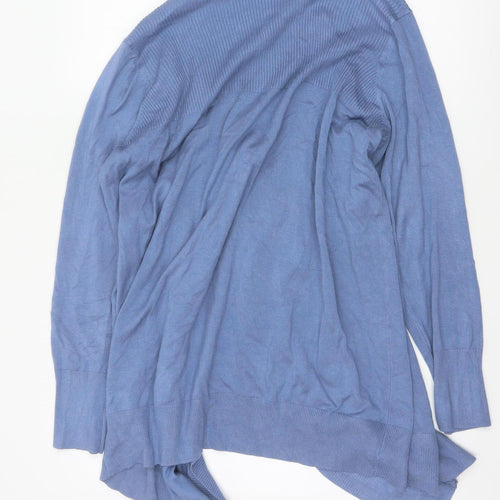 Capsule Women Blue Size 26 Open Waterfall Cardigan Long Sleeve Knit