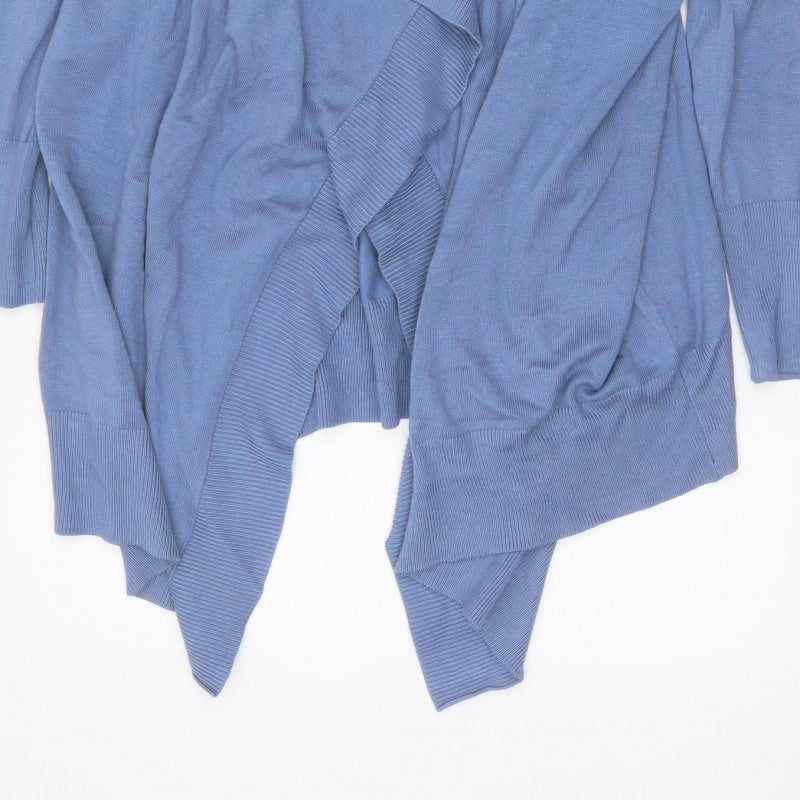 Capsule Women Blue Size 26 Open Waterfall Cardigan Long Sleeve Knit