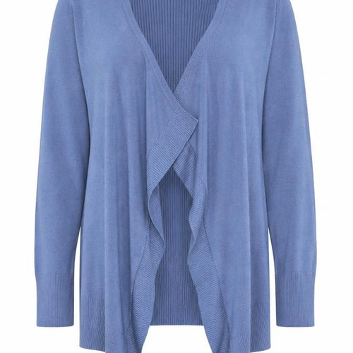 Capsule Women Blue Size 26 Open Waterfall Cardigan Long Sleeve Knit