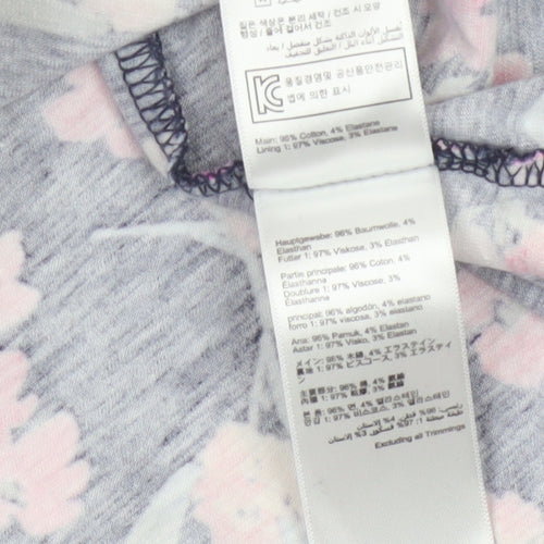 Joules Women’s Blue Floral Fit & Flare Knee Length Dress UK 12