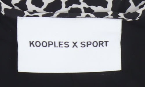 The Kooples Women Black & White XS Fit & Flare Animal Print Dress