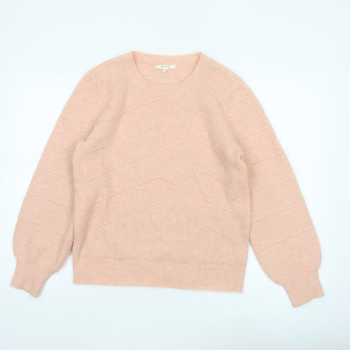 White Stuff Women's Pink UK 10 Pullover Alpaca Blend Balloon Sleeve Jumper