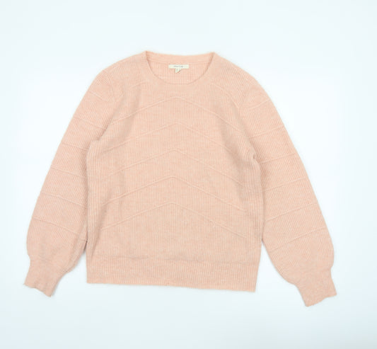 White Stuff Women's Pink UK 10 Pullover Alpaca Blend Balloon Sleeve Jumper