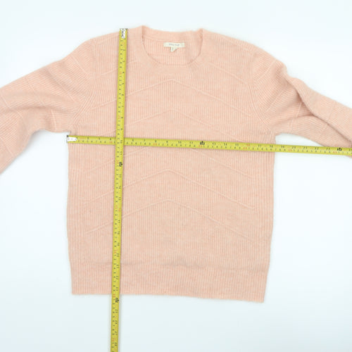 White Stuff Women's Pink UK 10 Pullover Alpaca Blend Balloon Sleeve Jumper