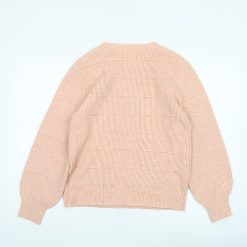 White Stuff Women's Pink UK 10 Pullover Alpaca Blend Balloon Sleeve Jumper