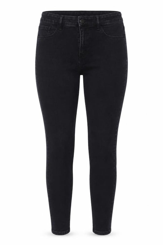 & Denim Women Black UK 12 Skinny Ankle Stretch Jeans