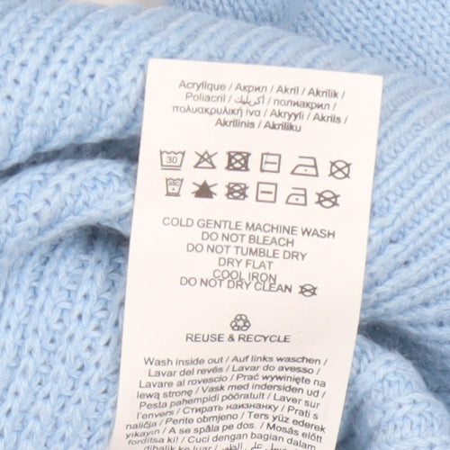 VILA Women’s Blue Size S Crew Neck Raglan Knit Pullover Jumper