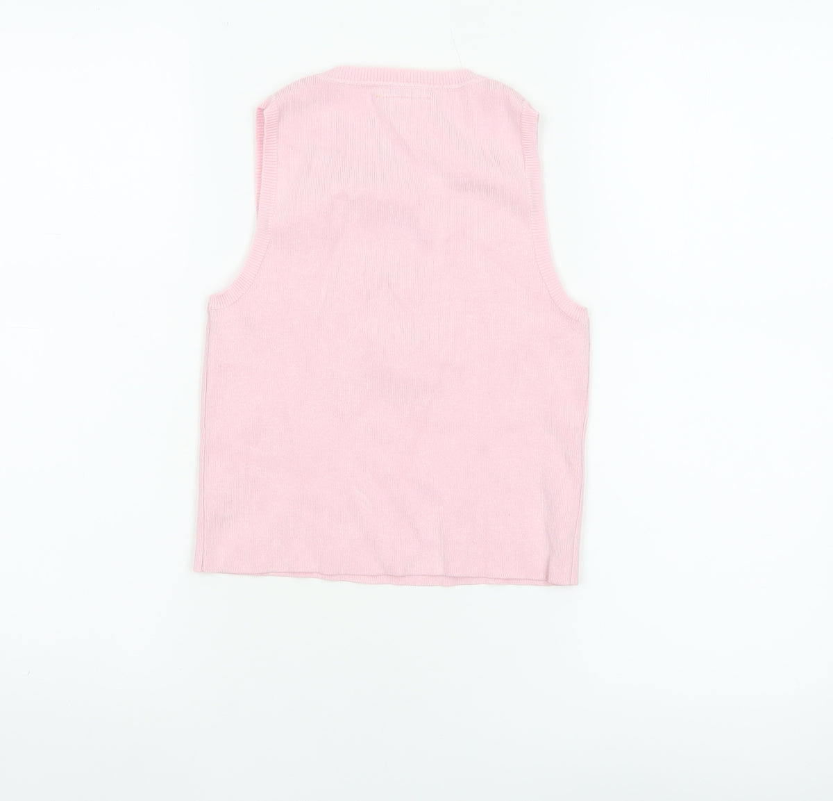 Snoopy Women’s Pink XS Knit Tank Top Woodstock Flower Cartoon
