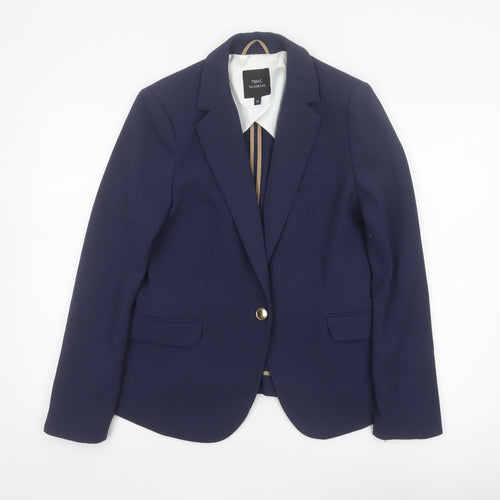 Next Women Blue UK 12 Tailoring Single-Breasted Notch Lapel Blazer