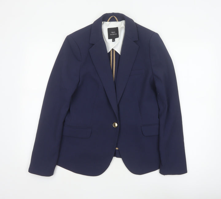 Next Women Blue UK 12 Tailoring Single-Breasted Notch Lapel Blazer