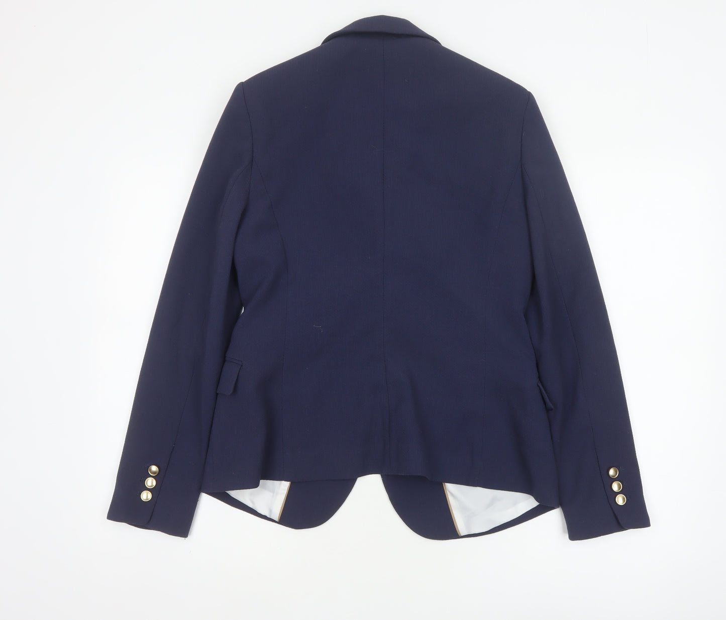 Next Women Blue UK 12 Tailoring Single-Breasted Notch Lapel Blazer