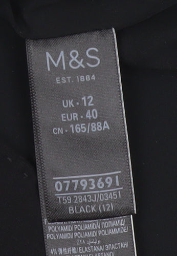 Marks & Spencer Women Black UK 12 Tailored Stretch Blazer