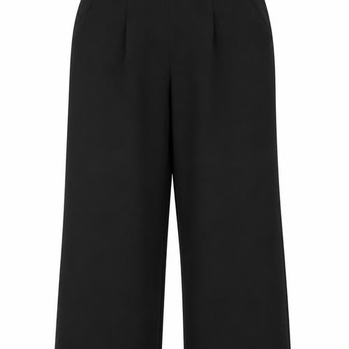 JDY Women’s Black S/30 High Rise Wide-Leg Dress Trousers