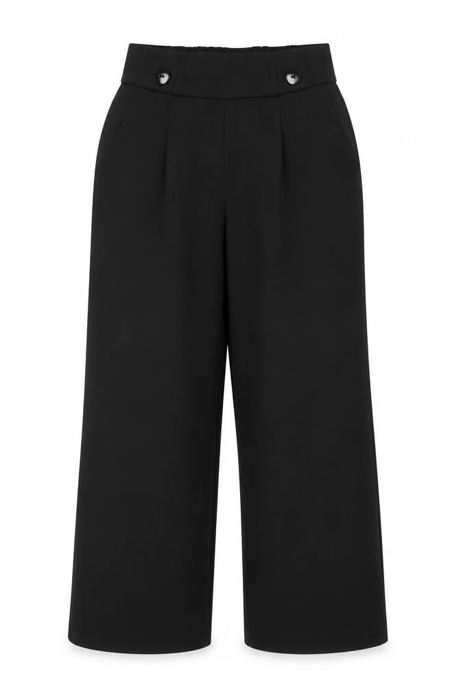 JDY Women’s Black S/30 High Rise Wide-Leg Dress Trousers