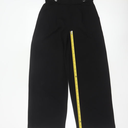 JDY Women’s Black S/30 High Rise Wide-Leg Dress Trousers