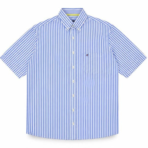 Casa Moda Men’s Blue White Stripe Button-Down Shirt L Easy Care
