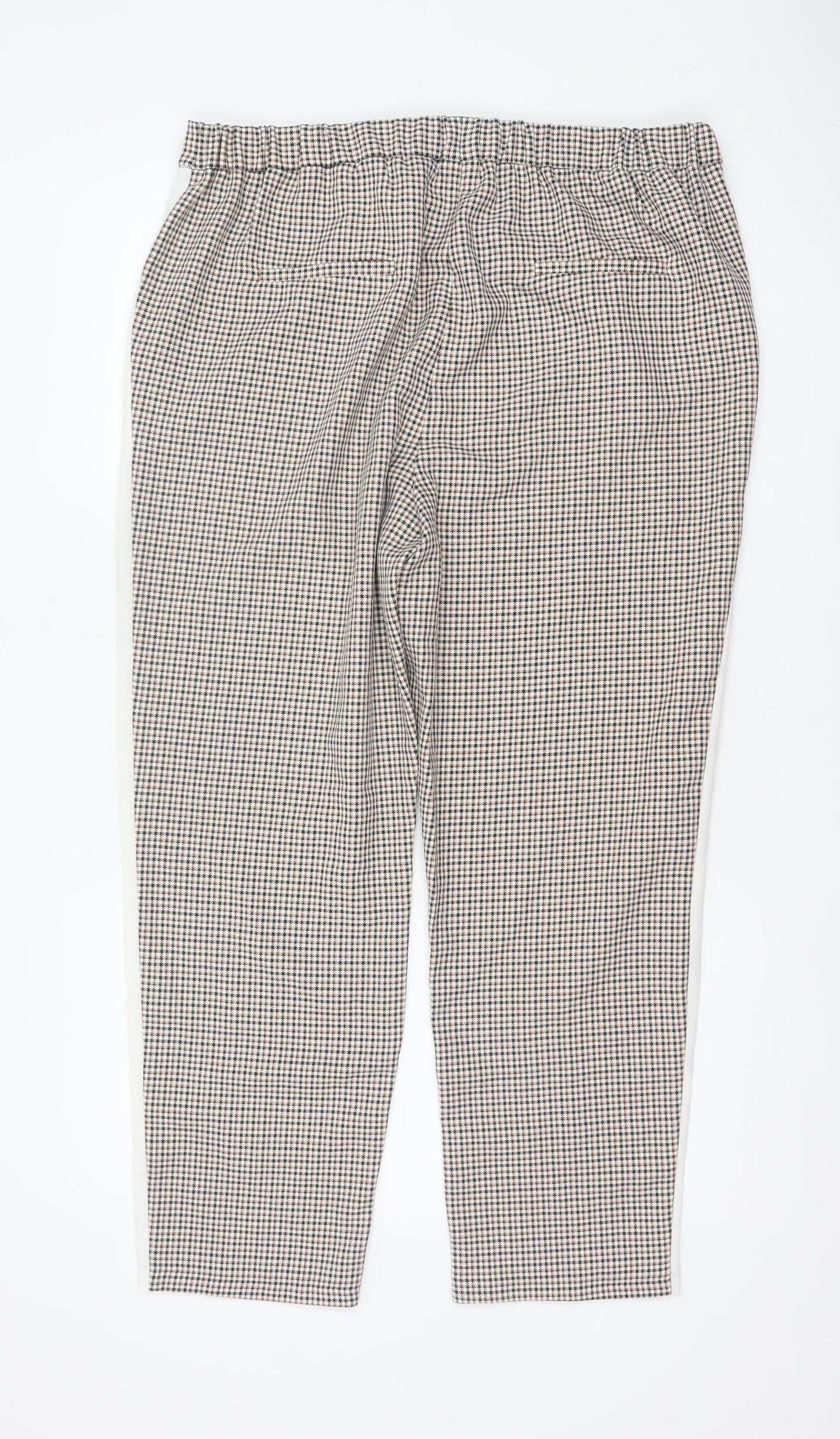 ASOS Women’s Multicoloured Check Tapered Smart Trousers UK 16