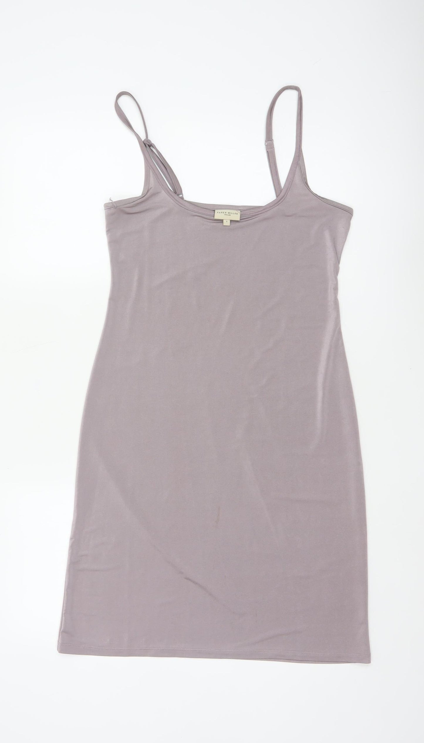 Karen Millen Women Grey UK 12 Bodycon Knee Length Strappy Dress