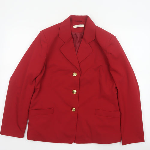 Classics Women’s Red UK 14 Tailored Blazer Gold Buttons