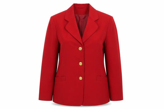 Classics Women’s Red UK 14 Tailored Blazer Gold Buttons