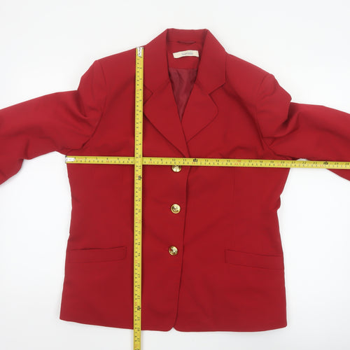 Classics Women’s Red UK 14 Tailored Blazer Gold Buttons