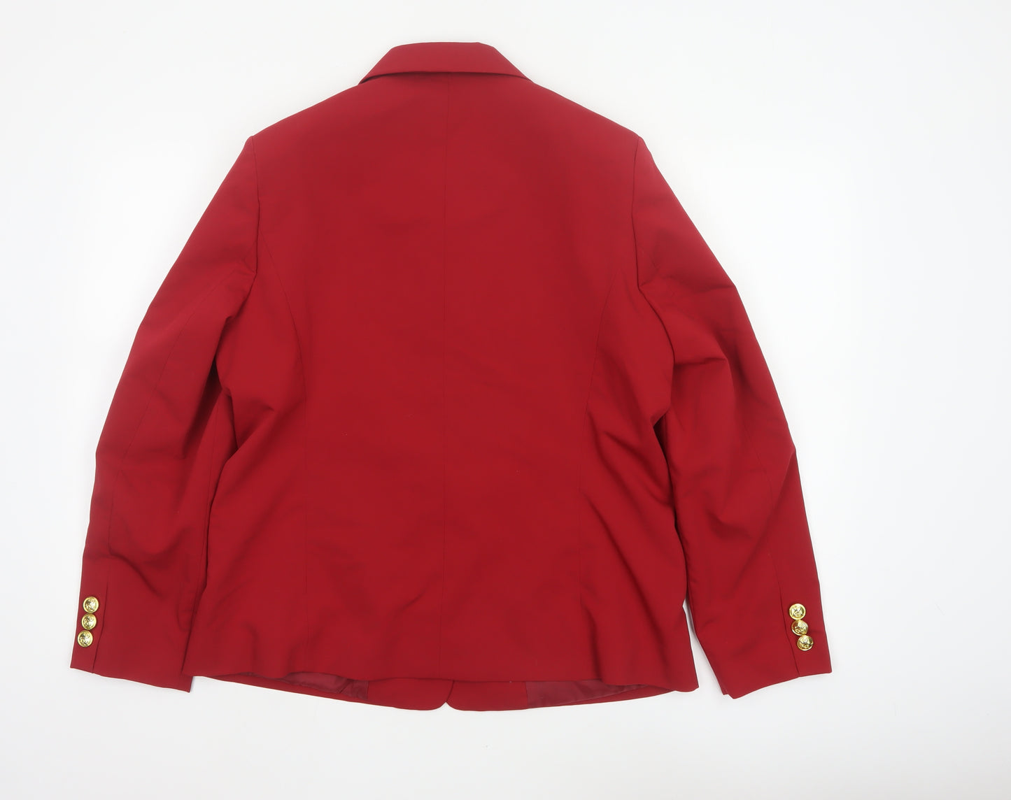 Classics Women’s Red UK 14 Tailored Blazer Gold Buttons