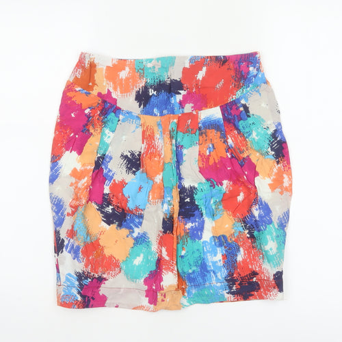 Great Plains Women Multicoloured UK 8 Knee Length Pencil Cotton Skirt