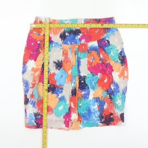 Great Plains Women Multicoloured UK 8 Knee Length Pencil Cotton Skirt