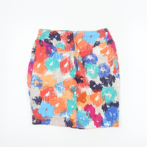 Great Plains Women Multicoloured UK 8 Knee Length Pencil Cotton Skirt