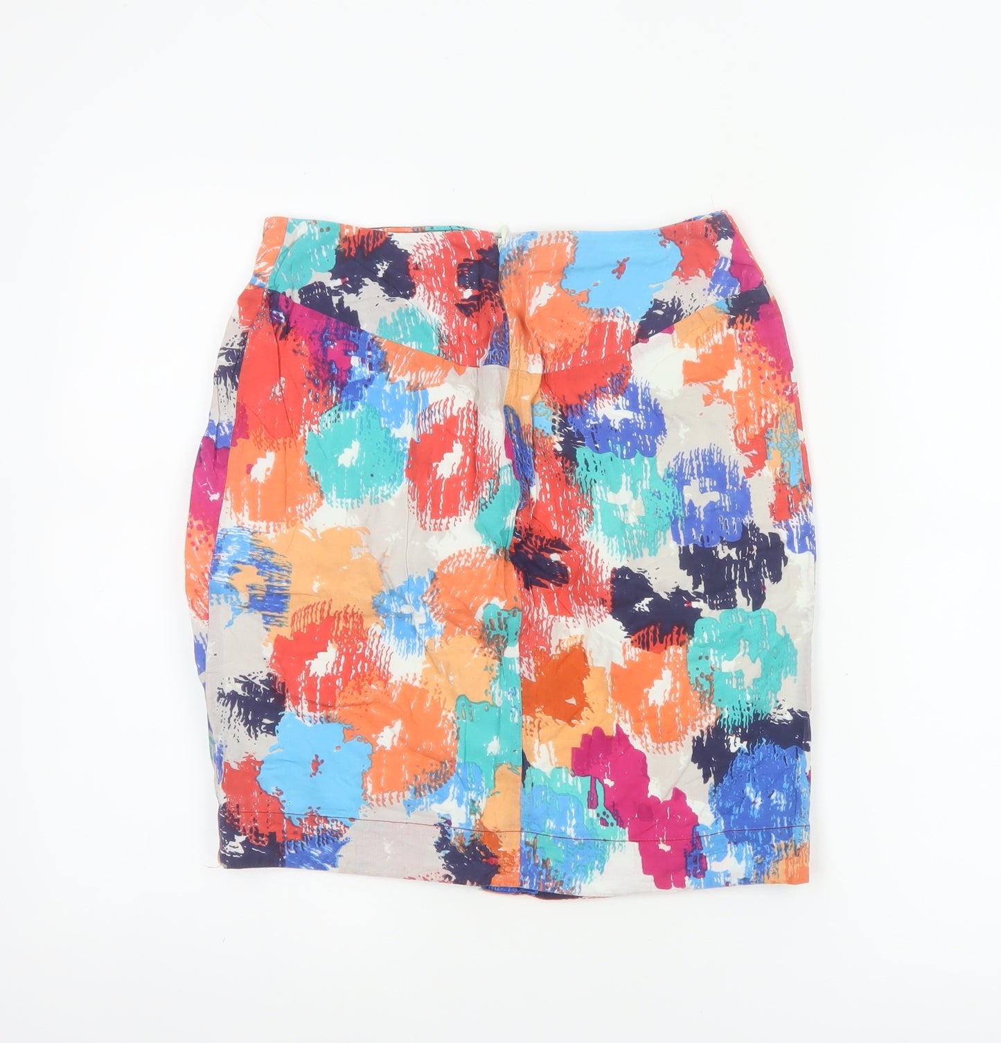 Great Plains Women Multicoloured UK 8 Knee Length Pencil Cotton Skirt
