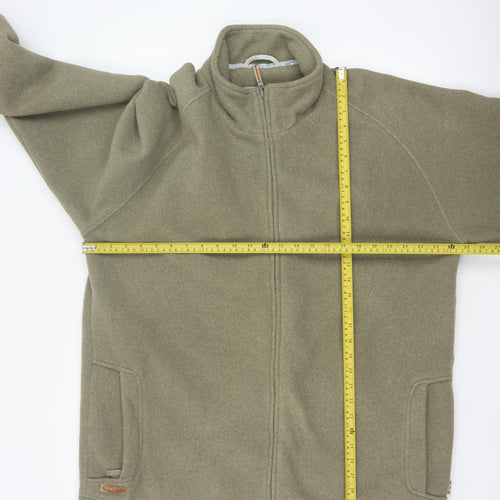 Cekert Men’s Green XL Fleece Full Zip Jacket Stand-Up Collar
