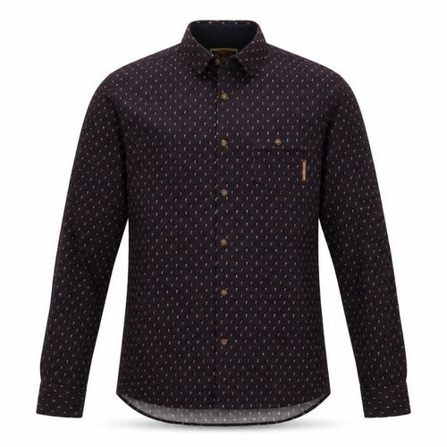 River Island Men’s Blue L Cotton Printed Button-Up Shirt