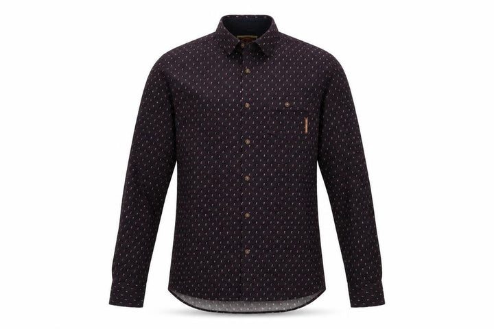 River Island Men’s Blue L Cotton Printed Button-Up Shirt