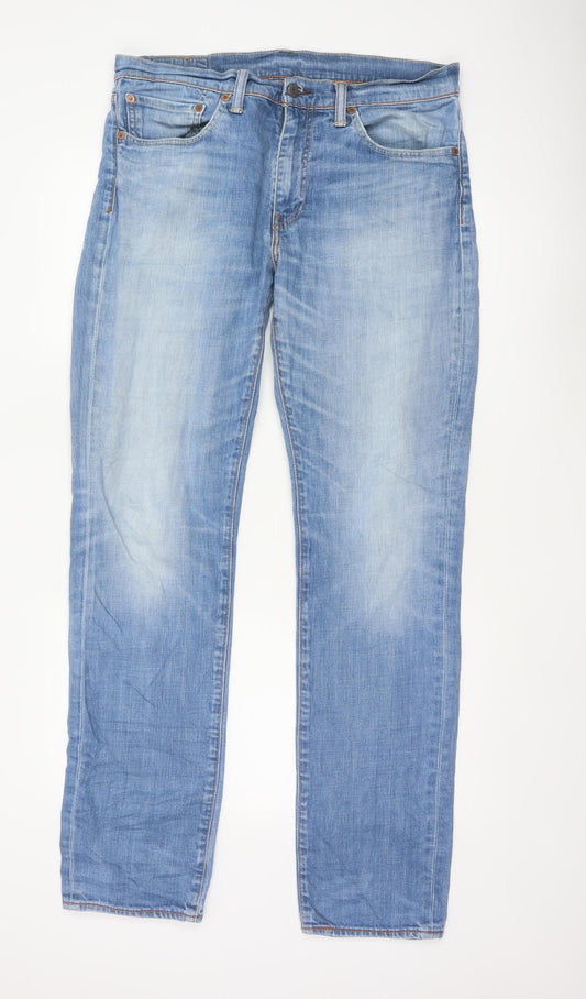 Levi's 501 Men Blue W34 L34 Regular Straight Light Wash Jeans
