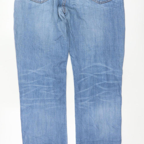 Levi's 501 Men Blue W34 L34 Regular Straight Light Wash Jeans