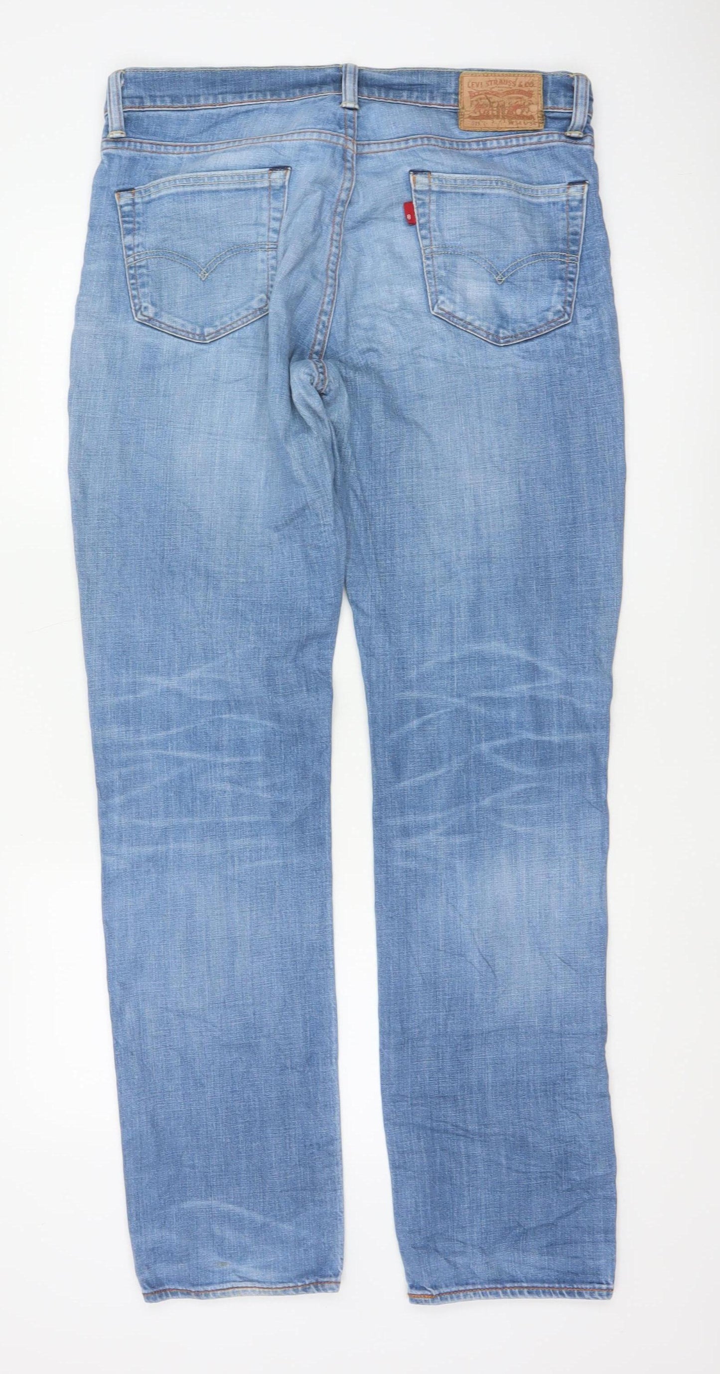 Levi's 501 Men Blue W34 L34 Regular Straight Light Wash Jeans