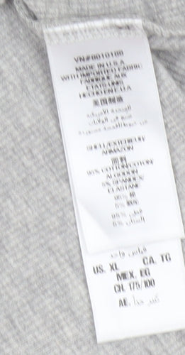 Juicy Couture Women Grey XL Rhinestone Logo Ribbed Tank Top
