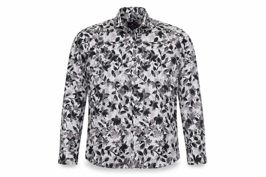 Front view of Curtis Men's Multicoloured Floral Cotton Slim Fit Shirt 15.5