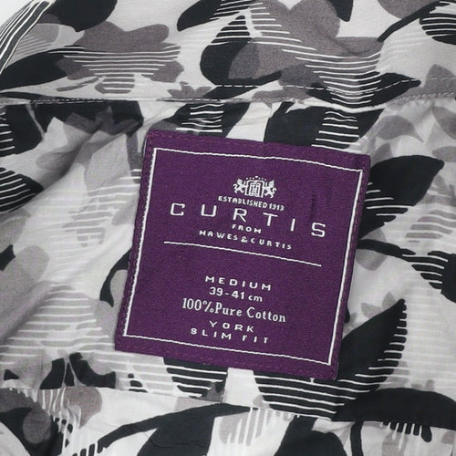 Curtis Men's Multicoloured Floral Cotton Slim Fit Shirt 15.5