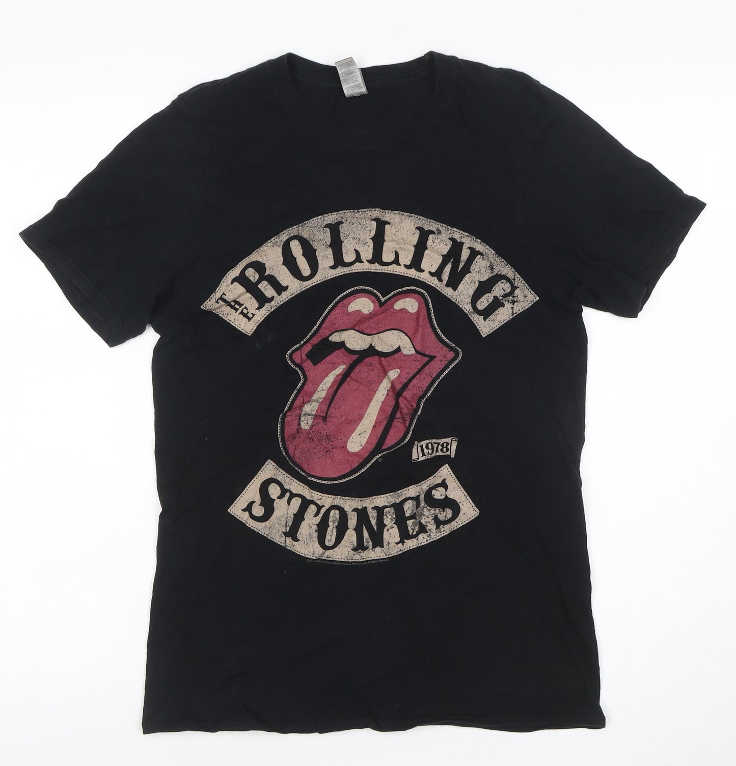 Gildan Unisex Black S Rolling Stones 1978 Rock Graphic T-Shirt