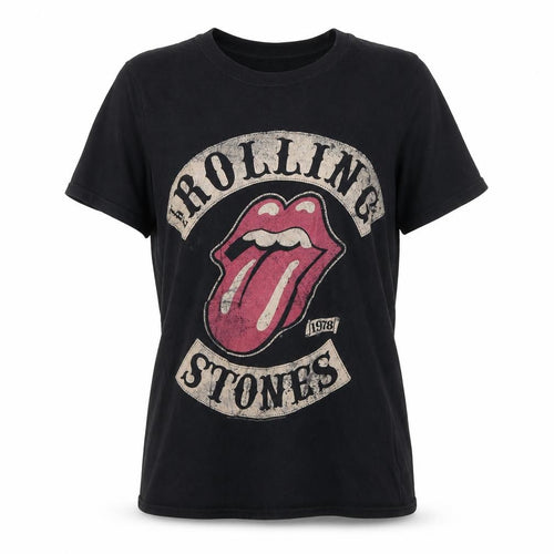 Gildan Unisex Black S Rolling Stones 1978 Rock Graphic T-Shirt
