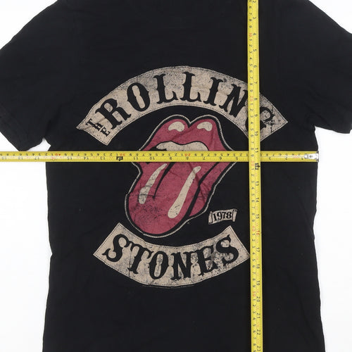 Gildan Unisex Black S Rolling Stones 1978 Rock Graphic T-Shirt