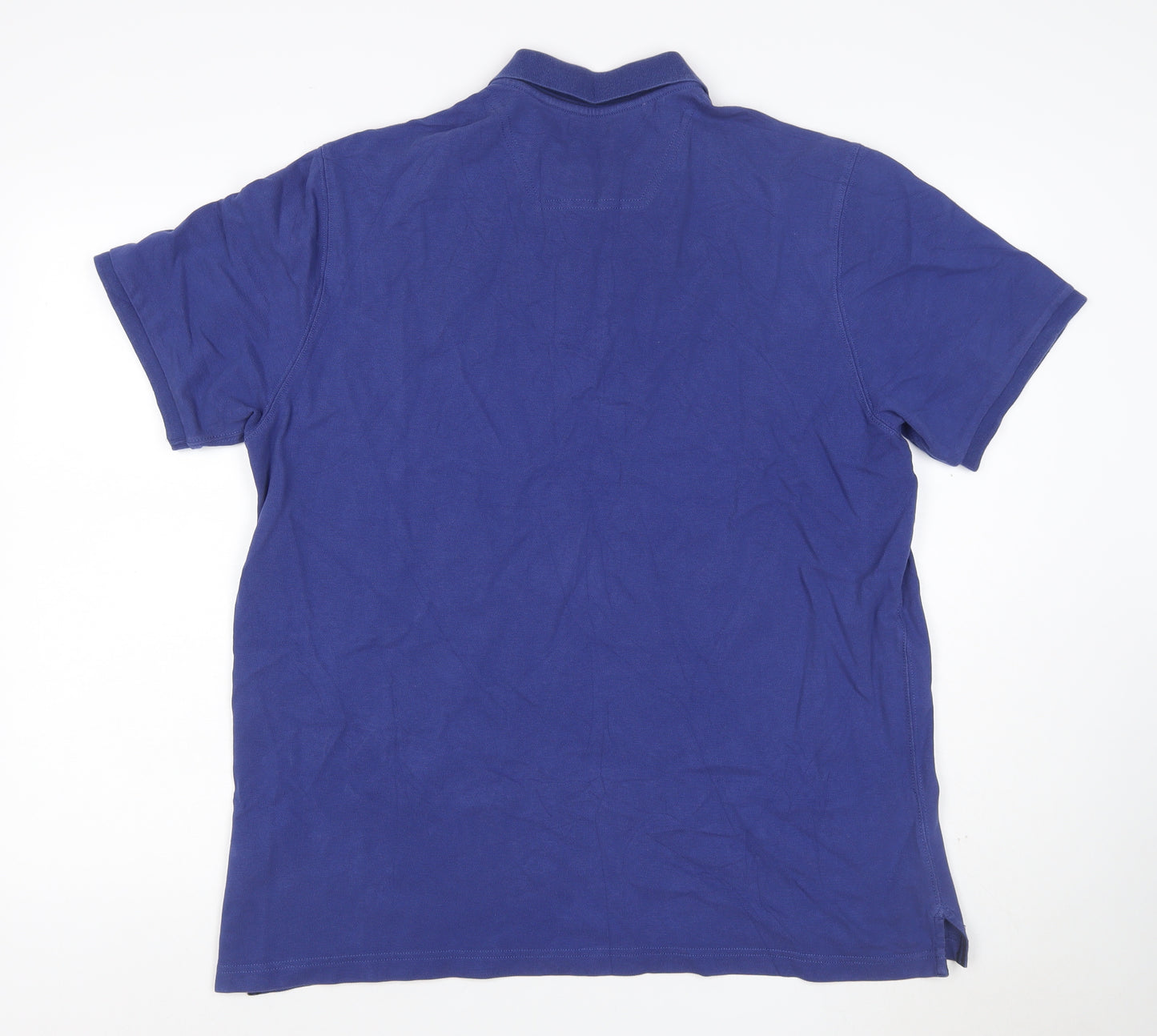 Joules Men Blue XL Classic Fit Embroidered Logo Cotton Polo Shirt