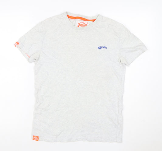 Superdry Men’s Grey XS Crew Neck Logo Short Sleeve T-Shirt