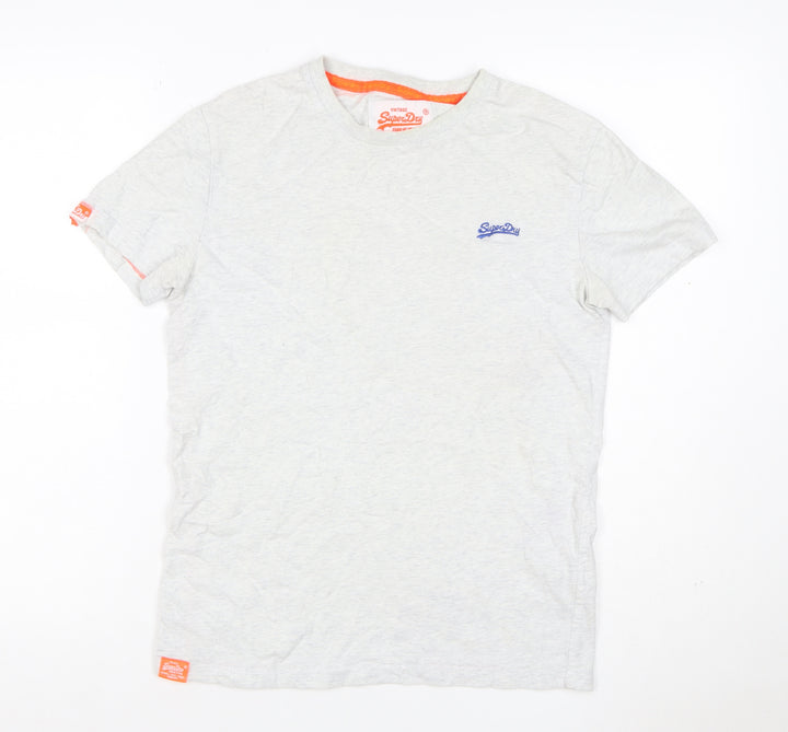 Superdry Men’s Grey XS Crew Neck Logo Short Sleeve T-Shirt