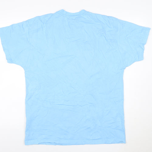 Nike Men’s Blue Medium Embroidered Swoosh Crew Neck Short Sleeve T-Shirt