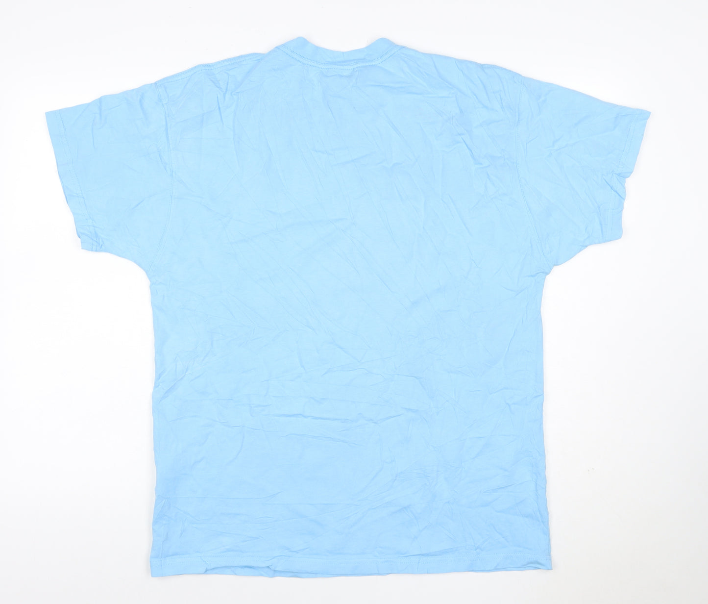 Nike Men’s Blue Medium Embroidered Swoosh Crew Neck Short Sleeve T-Shirt