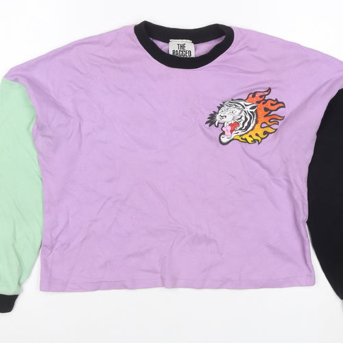 The Ragged Priest Women’s XS Multicoloured Tiger Colourblock Sweatshirt