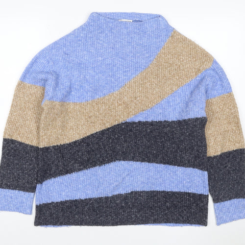 Street One Women’s Multicoloured UK 12 Chunky Knit Striped Jumper